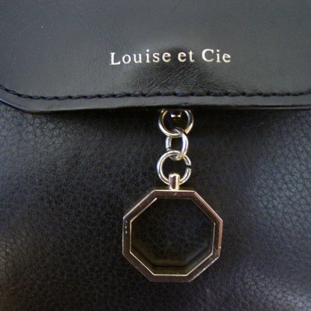 LOUISE et CIE Jael $278 Leather Crossbody Gold Chain Strap Bag - Picture 4 of 9